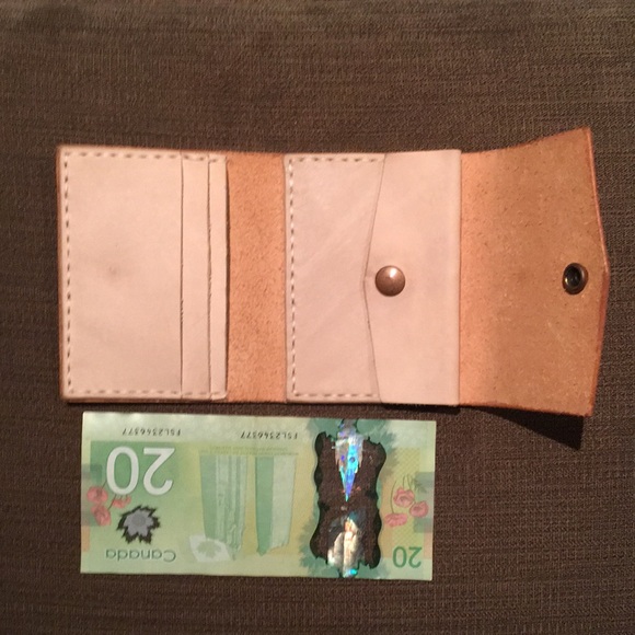 Handmade genuine leather coin/card wallet - Picture 2 of 3
